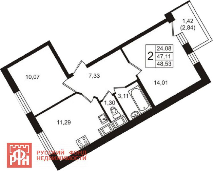 Продажа 2-комн квартиры на вторичном рынке Заводская ул. ,  д. 15
