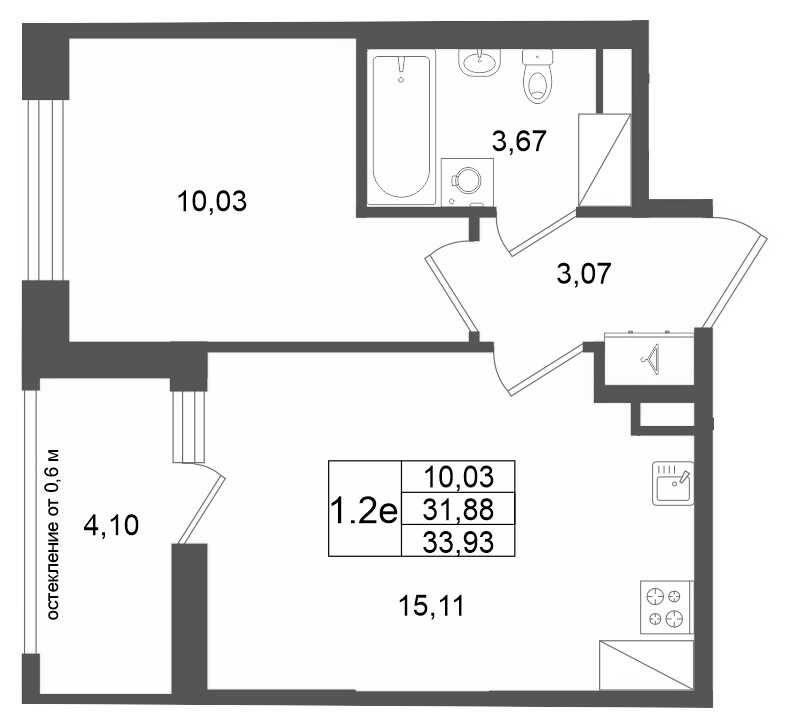 Продажа 1-комн квартиры в новостройке Новосаратовка д., Покровская Дорога ул.,  к. 13