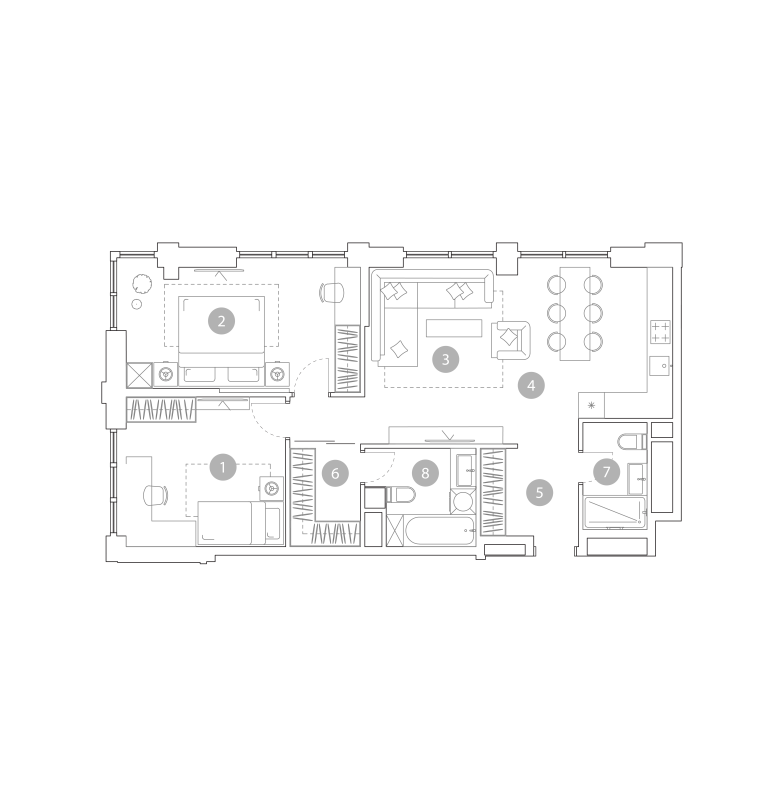Продажа 3-комн квартиры в новостройке Москва г., Миклухо-Маклая ул.,  к. 1