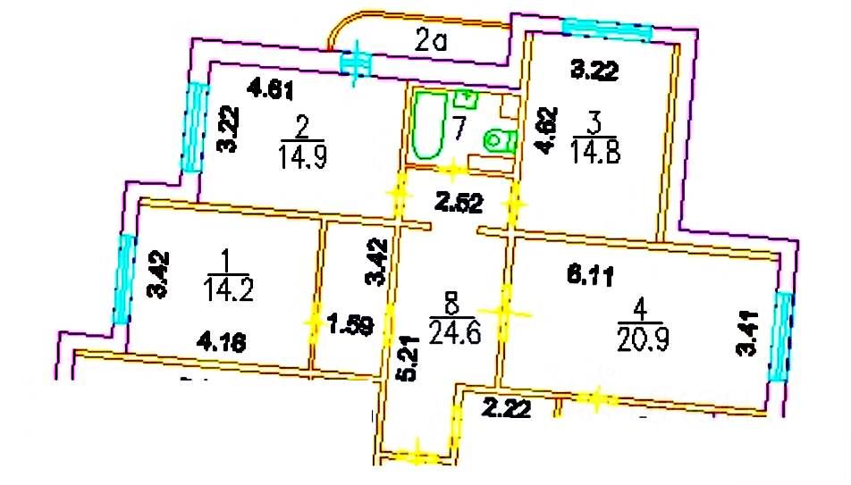 Продажа 4-комн квартиры на вторичном рынке Волжский бульвар, 11