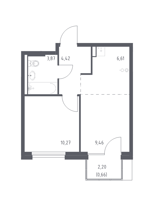 Продажа 1-комн квартиры в новостройке Кокошкино д.п., Проектируемый проезд № 7008,  к. 23