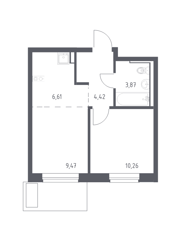 Продажа 1-комн квартиры в новостройке Егорово п., Колхозная ул.,  к. 3.1