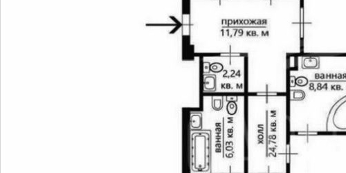 4-комн квартира переулок Хилков, 1