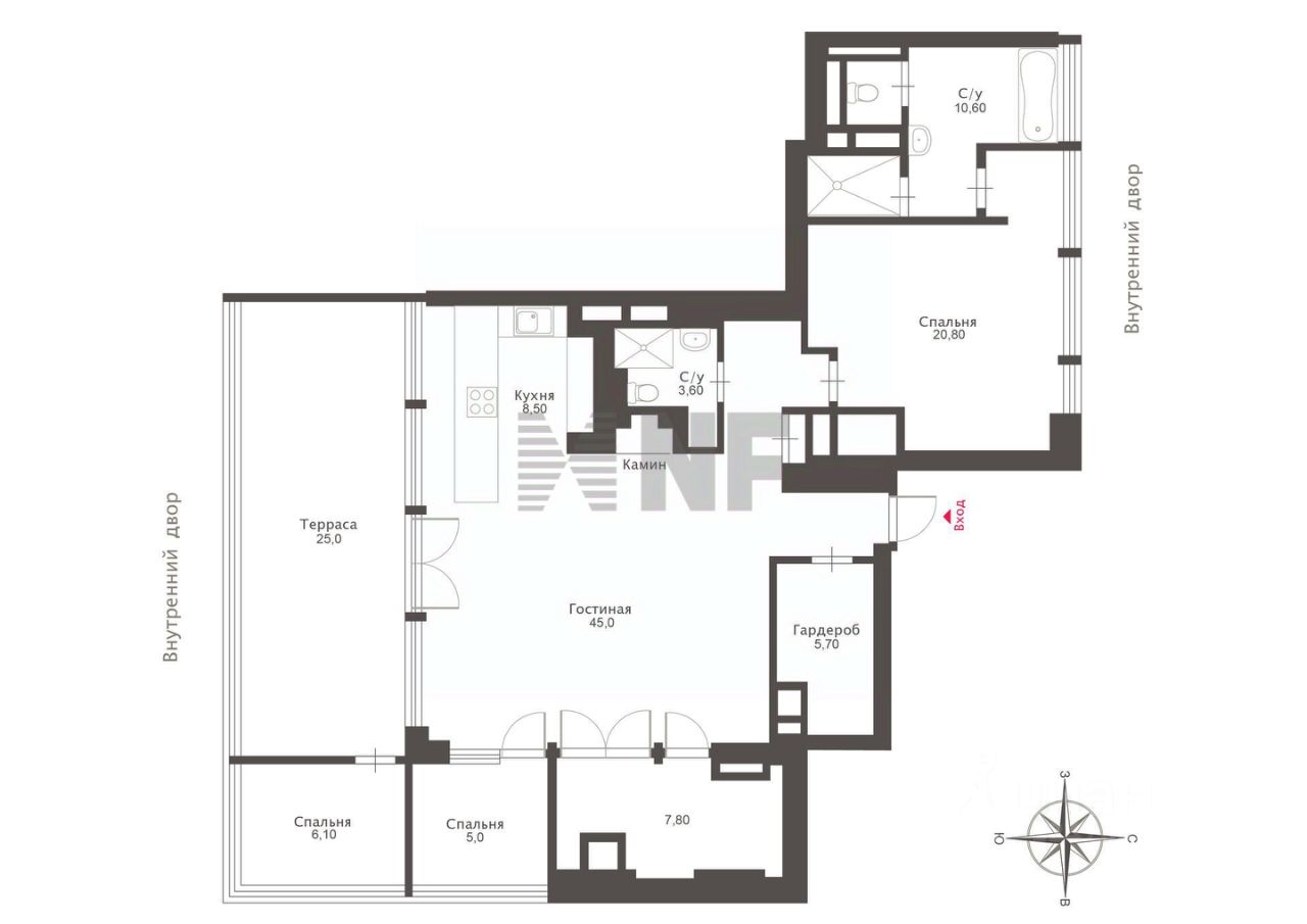 Продажа 4-комн квартиры на вторичном рынке набережная Кутузова, 24