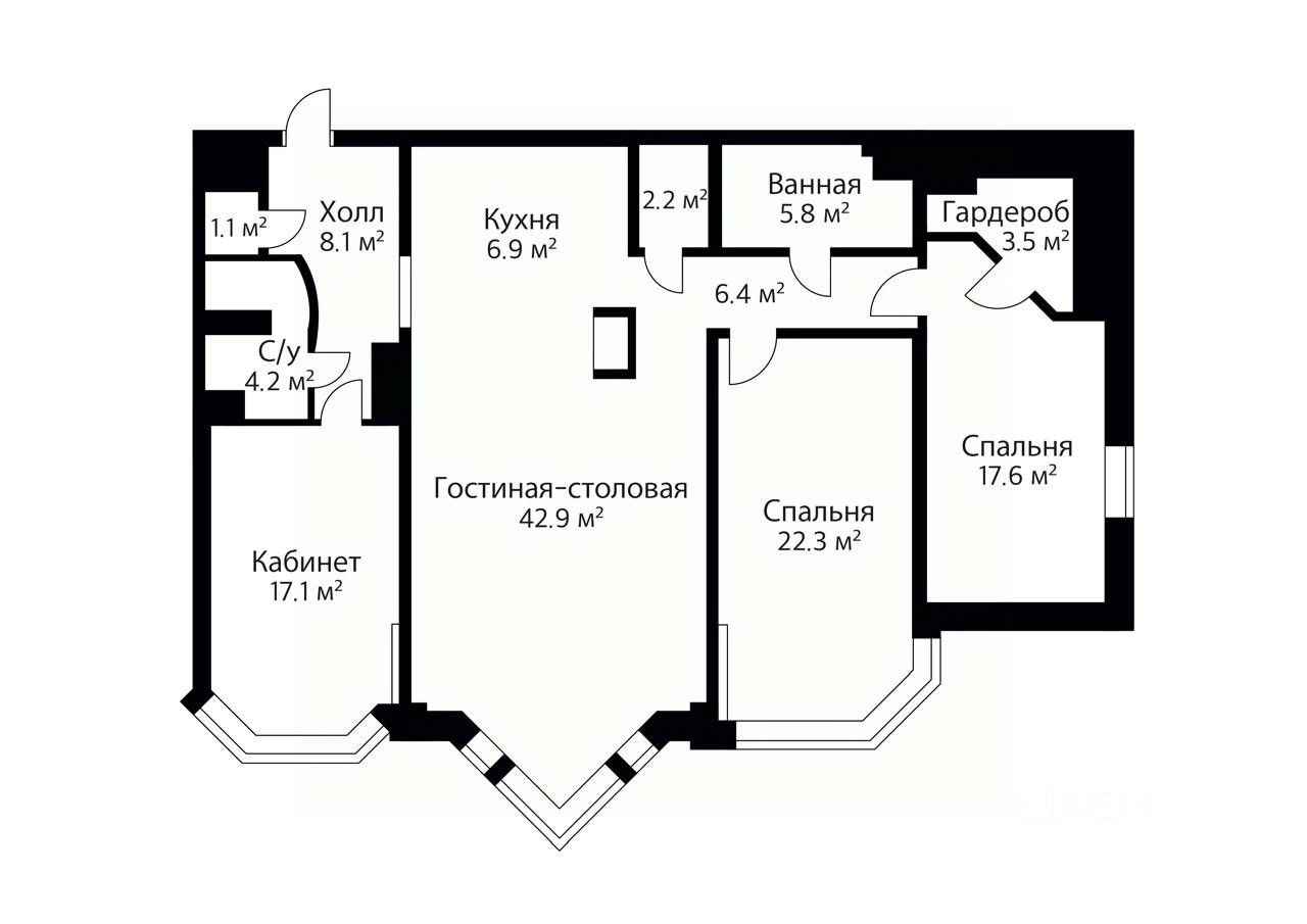 Продажа 3-комн квартиры на вторичном рынке Зоологическая улица, 22