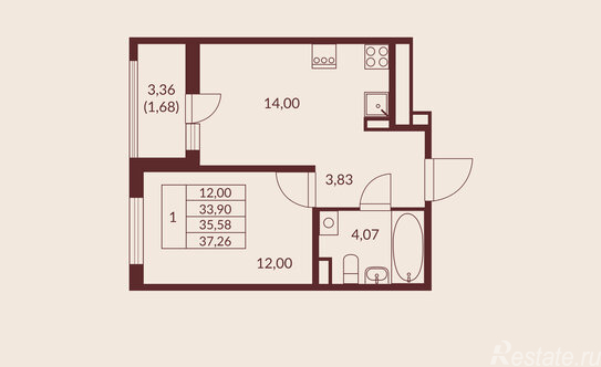 Продажа 1-комн квартиры в новостройке Мурино, ул Шоссе в Лаврики,  д. 49