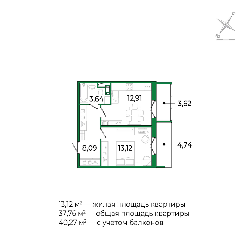 Продажа 1-комн квартиры в новостройке Сертолово г., Дмитрия Кожемякина ул.,  к. 3