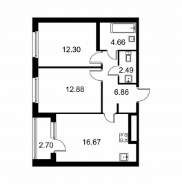 Продажа 2-комн квартиры в новостройке Колпино г., Загородная ул.,  к. D