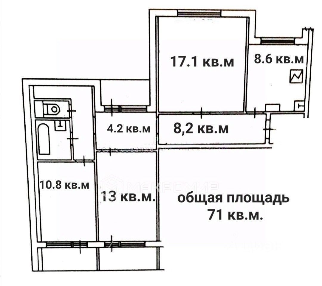 Продажа 3-комн квартиры на вторичном рынке Ратная улица, 16К2