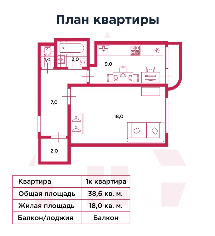 Продажа 1-комн квартиры на вторичном рынке улица Сикейроса, 19К2