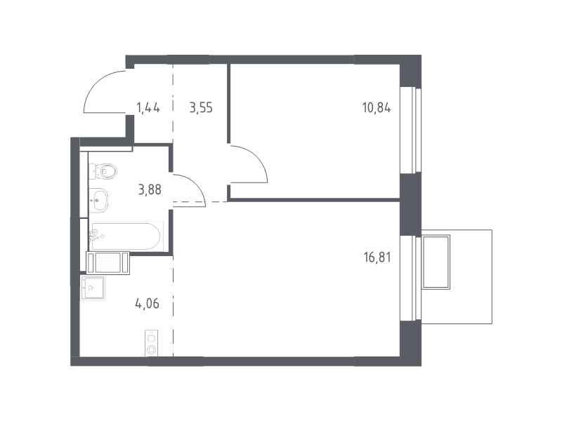Продажа 1-комн квартиры в новостройке Алхимово д., Рязановское ш.,  к. 15