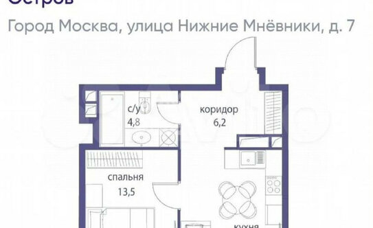 Продажа 1-комн квартиры на вторичном рынке улица Нижние Мнёвники,  д. 7