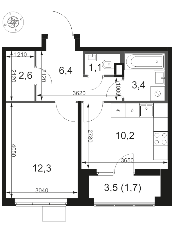 Продажа 1-комн квартиры в новостройке Химки г., Олимпийская ул.,  к. 1.4