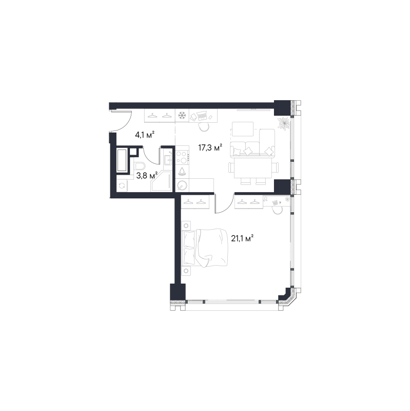 Продажа 1-комн квартиры в новостройке Москва г., Нагатинская ул.,  к. 2.1