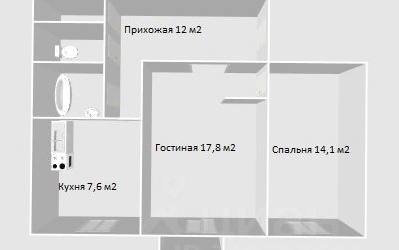 2-комн квартира Колпино, шоссе Вознесенское, 53