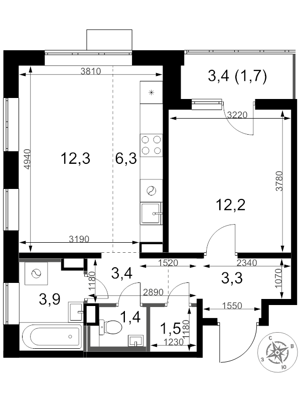 Продажа 1-комн квартиры в новостройке Химки г., Олимпийская ул.,  к. 1.2