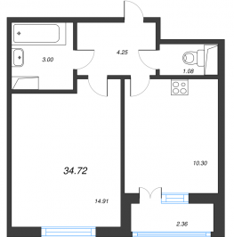 Продажа 1-комн квартиры в новостройке Шушары п., Школьная ул.,  к. 4