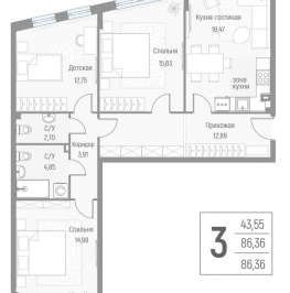 Продажа 3-комн квартиры в новостройке Крюково д., Высокая ул., к. 1 Продажа 3-комн квартиры в новостройке Крюково д., Высокая ул., к. 1