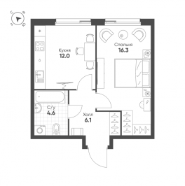 Продажа 1-комн квартиры в новостройке Москва г., Автозаводская ул.,  к. 4.5.2