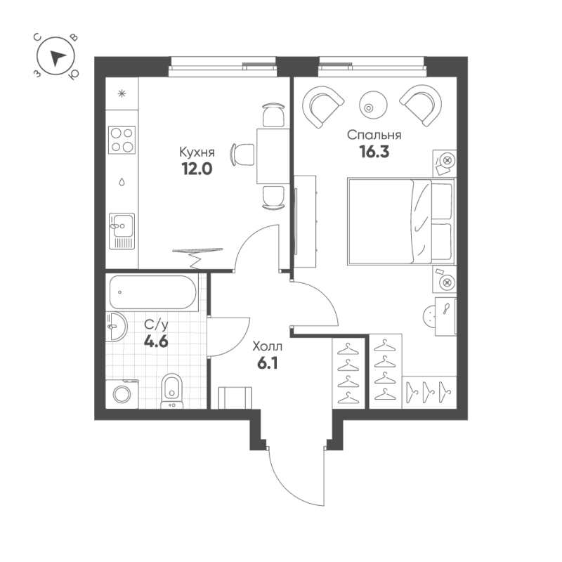 Продажа 1-комн квартиры в новостройке Москва г., Автозаводская ул.,  к. 4.5.2