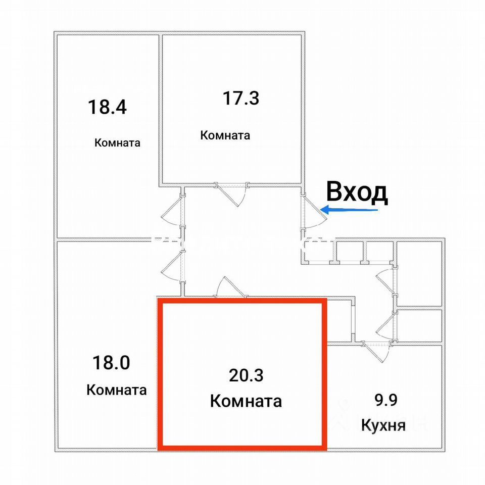 Продажа комнаты проспект Стачек, 21