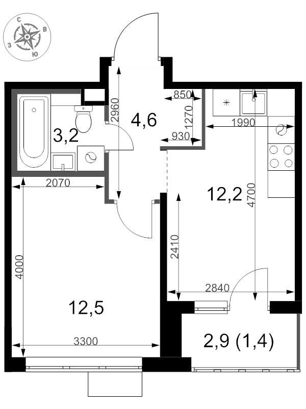 Продажа 1-комн квартиры в новостройке Химки г., Олимпийская ул.,  к. 1.2