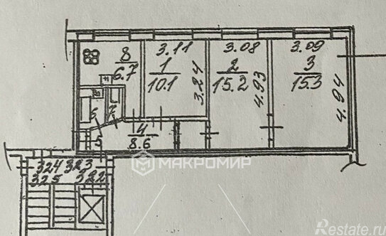 Продажа 3-комн квартиры на вторичном рынке Колпино г, Трудящихся б-р,  д. 2