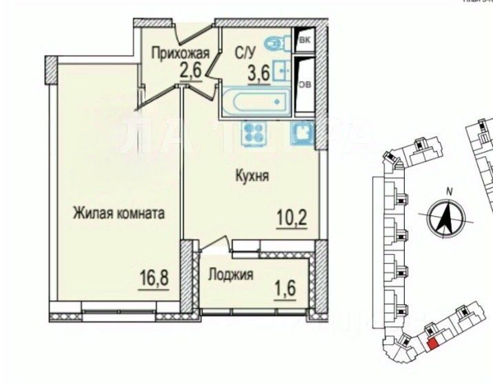 Продажа 1-комн квартиры на вторичном рынке бульвар Андрея Тарковского, 10