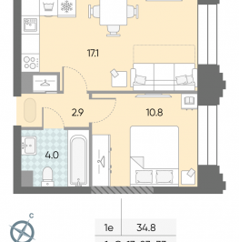 Продажа 1-комн квартиры в новостройке Автозаводская площадь, д.вл.23