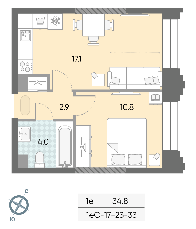 Продажа 1-комн квартиры в новостройке Автозаводская площадь, д.вл.23