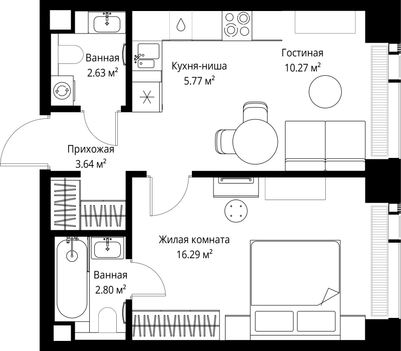 Продажа 1-комн квартиры в новостройке Москва г., Верейская ул.,  к. 3