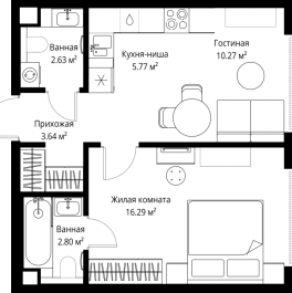 Продажа 1-комн квартиры в новостройке Москва г., Верейская ул., к. 3 Продажа 1-комн квартиры в новостройке Москва г., Верейская ул., к. 3