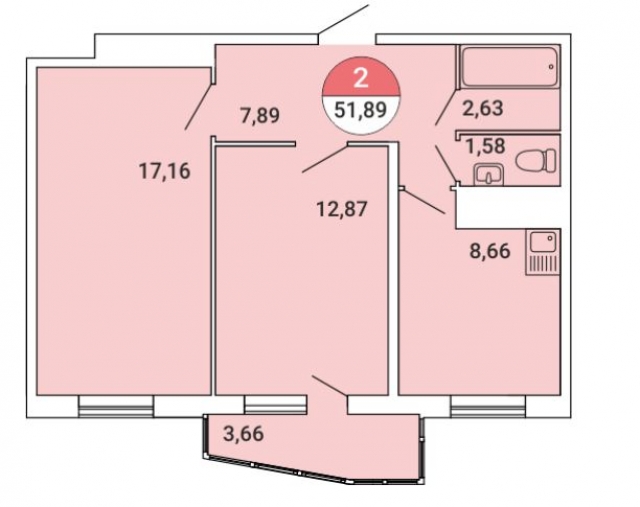 Планировка ЖК 4YOU, 30.13 м2