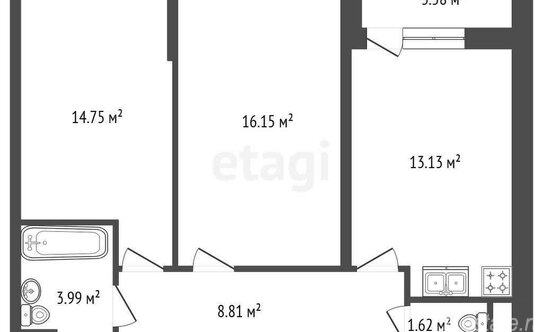 Продажа 2-комн квартиры на вторичном рынке Чирикова ул,  д. 5 с1