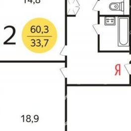 Продажа 2-комн квартиры на вторичном рынке Защитников Москвы пр-кт,  д. 14