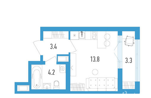 Продажа 1-комн квартиры на вторичном рынке Шушары п,  д. 3 к1