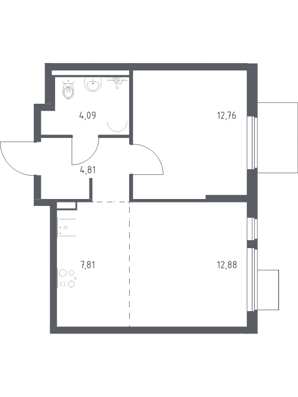 Продажа 1-комн квартиры в новостройке Коробово д., 10 км до МКАД,  к. 8.2