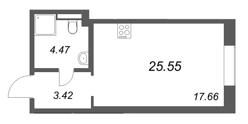 Продажа студии Санкт-Петербург г., Октябрьская наб.,  к. 7