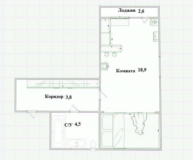 Продажа студии Новое Бисерово-2 мкр, с. Бисерово,  д. 8