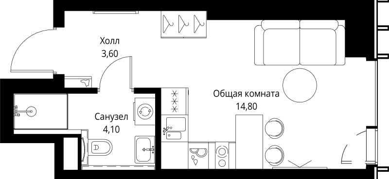 Продажа студии Москва г., Верейская ул.,  к. 1.6