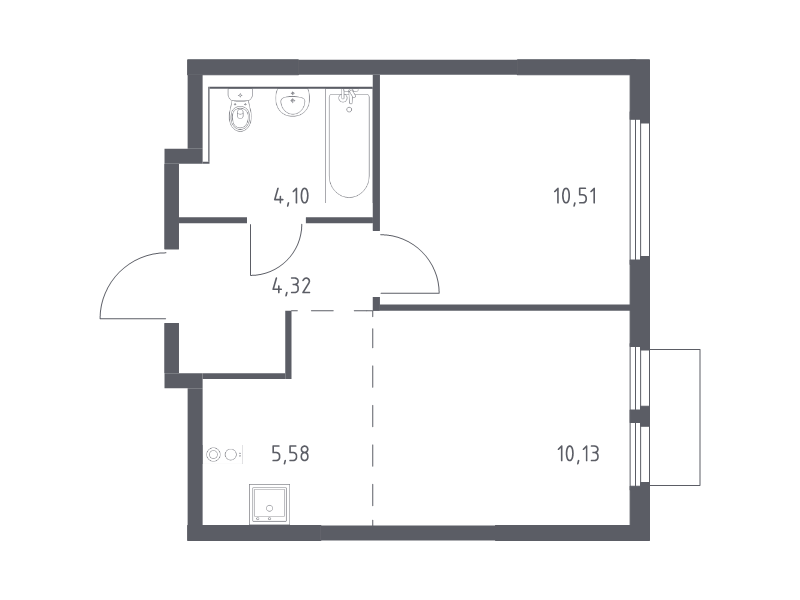 Продажа 1-комн квартиры в новостройке Мисайлово д., Молодежный б-р,  к. 19