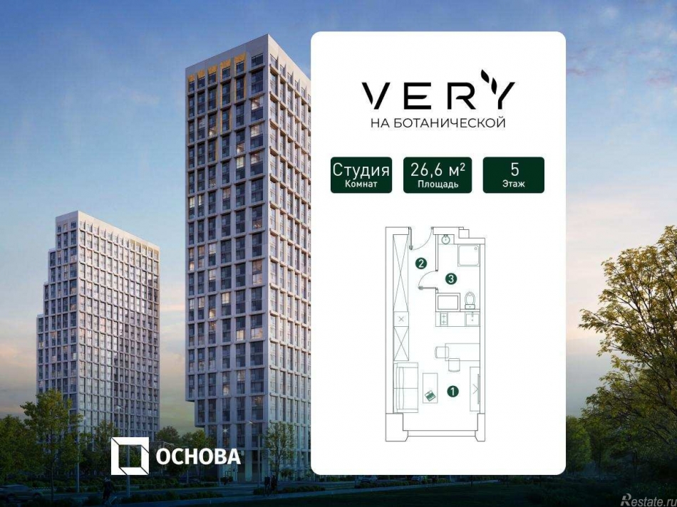 Продажа студии Ботаническая ул., вл.29