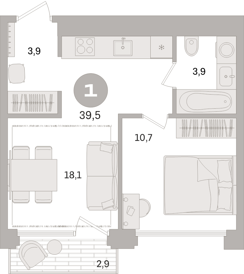 Продажа 1-комн квартиры в новостройке Москва г., Дубининская ул.,  к. 1