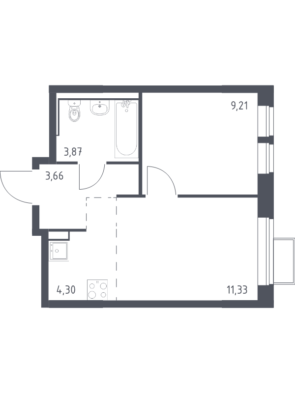 Продажа 1-комн квартиры в новостройке Москва г., Ленинградское ш.,  к. 5
