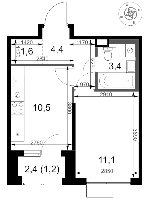 Продажа 1-комн квартиры в новостройке Химки г., Олимпийская ул.,  к. 1.2