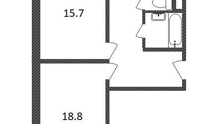 2-комн квартира Челобитьевское шоссе, 12к6