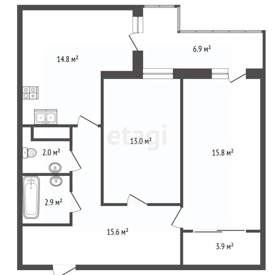 Продажа 2-комн квартиры на вторичном рынке улица Репищева, 10к1