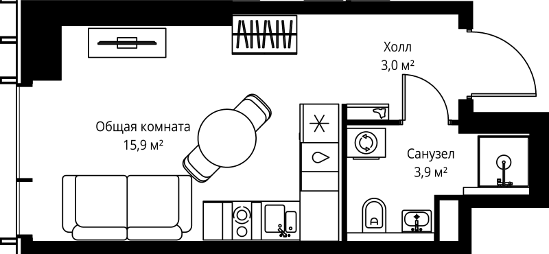 Продажа студии Москва г., Верейская ул.,  к. 1.5