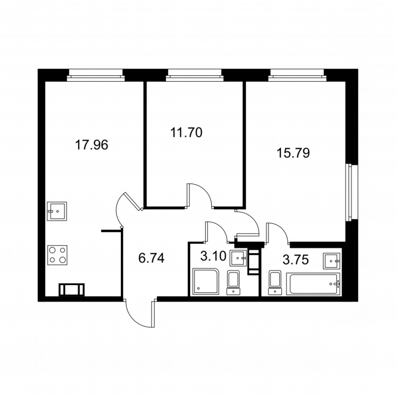 Продажа 2-комн квартиры в новостройке Колпино г., Загородная ул.,  к. C