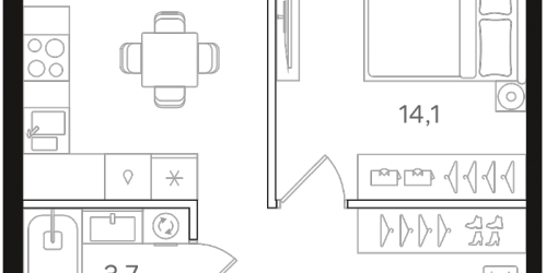 1-комн квартира Москва г., Ленинградское ш.,  к. 8.1